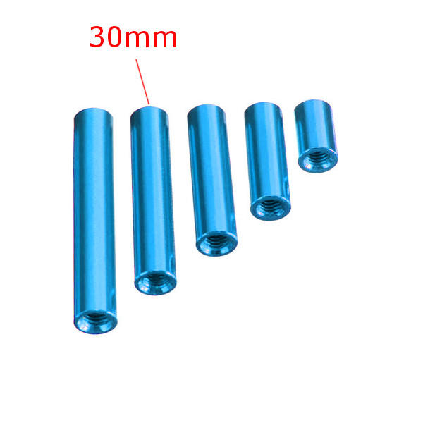 M3 Aluminum Alloy Standoff Studs 10-35mm Blue Round PCB Board Spacers Standoffs 10pcs