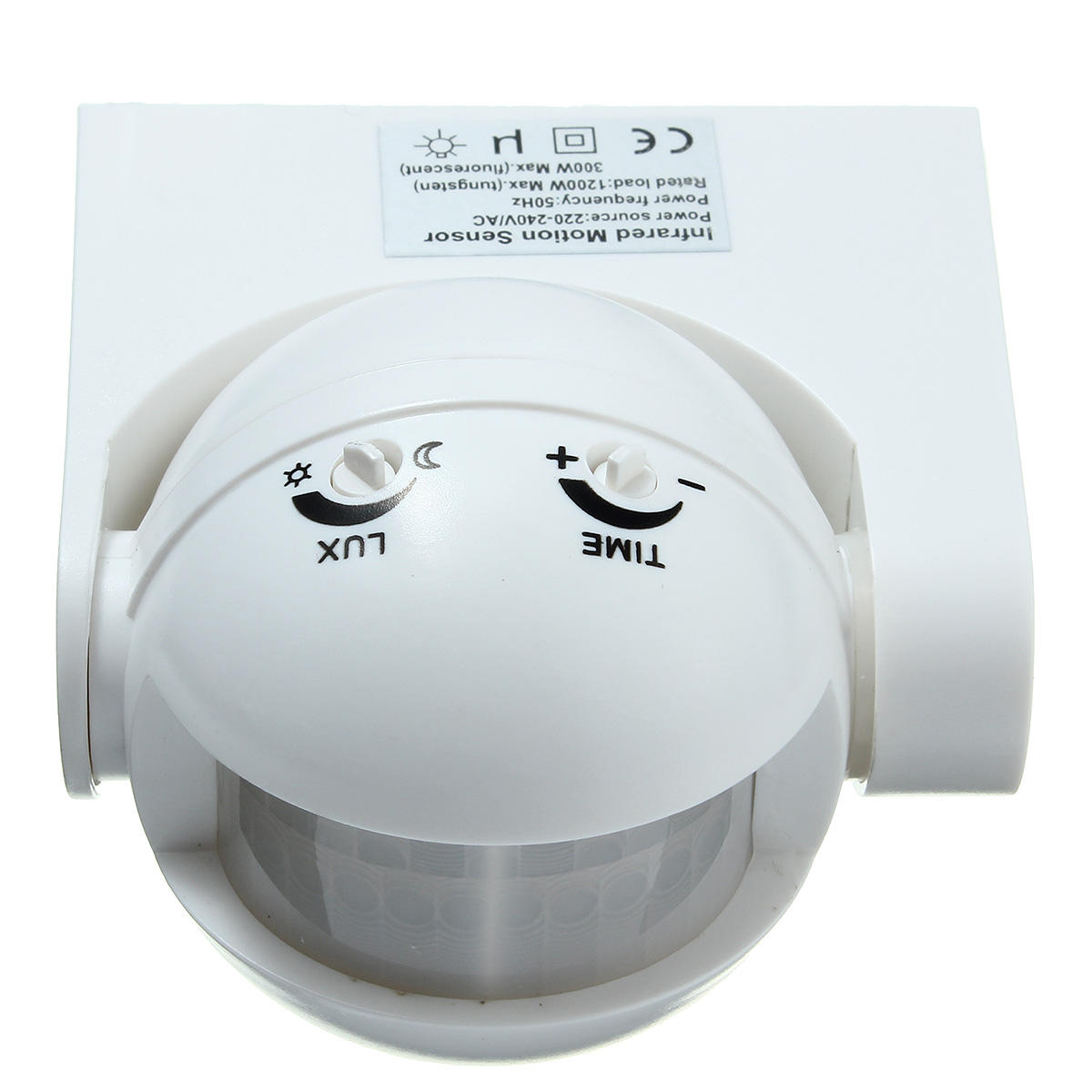 Security Infrared Motion Sensor Detector Movement Switch White,180 Degree