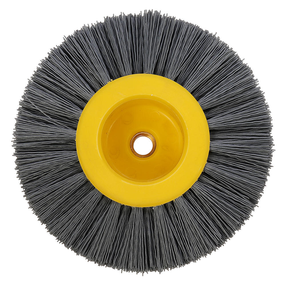 150x40mm M14 Wire Drawing Wheel Brush 80/120/180/320 Grit Drum Burnishing Polishing Wheel
