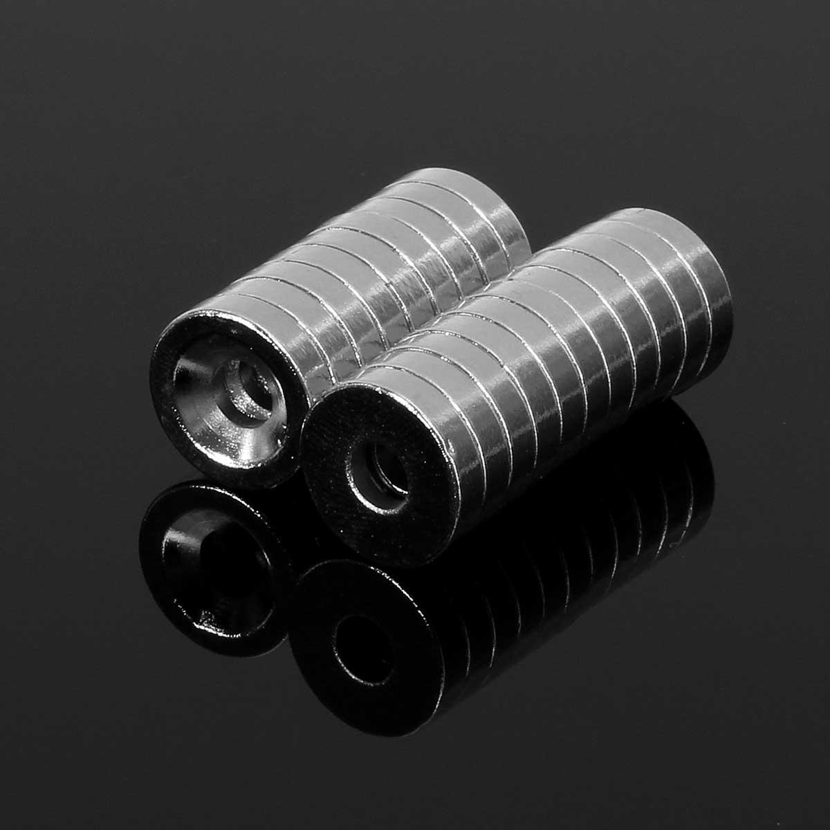 20pcs N50 12x3mm Countersink Ring Magnets 4mm Hole Rare Earth Neodymium Magnet