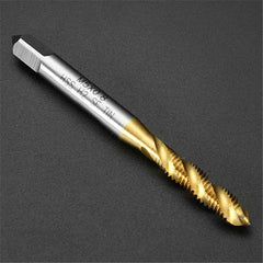 10pcs M5x0.8 HSS Titanium Coated Screw Tap Thread Metric Spiral Fluted Machine Screw Tap
