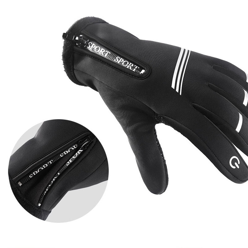 Touch Screen Antislip Waterproof Gloves Reflective Cycling Bicycle Bike Gloves Winter Warm Gloves Sports Gloves