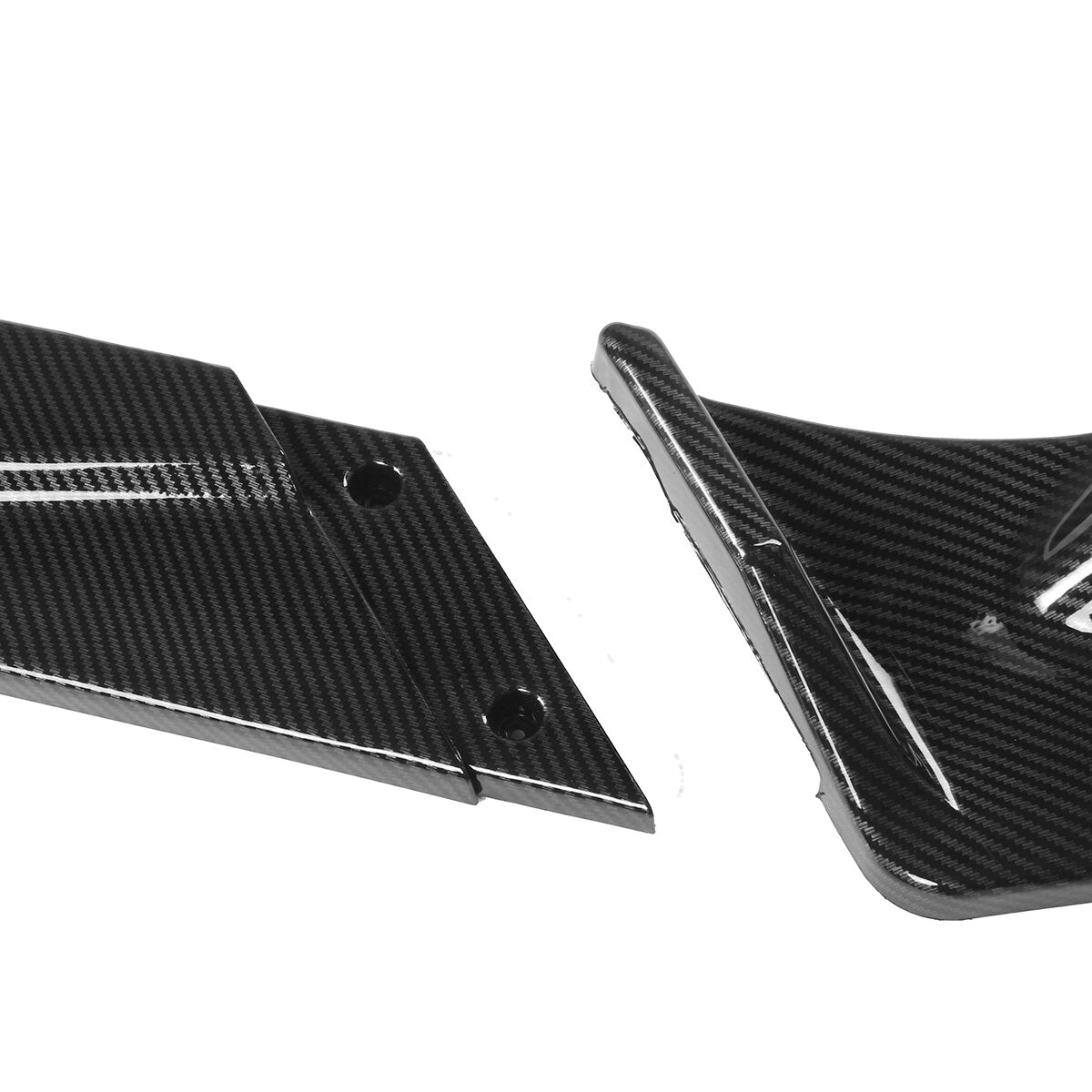 3Pcs Carbon Fiber Look Front Bumper Lip Spoiler
