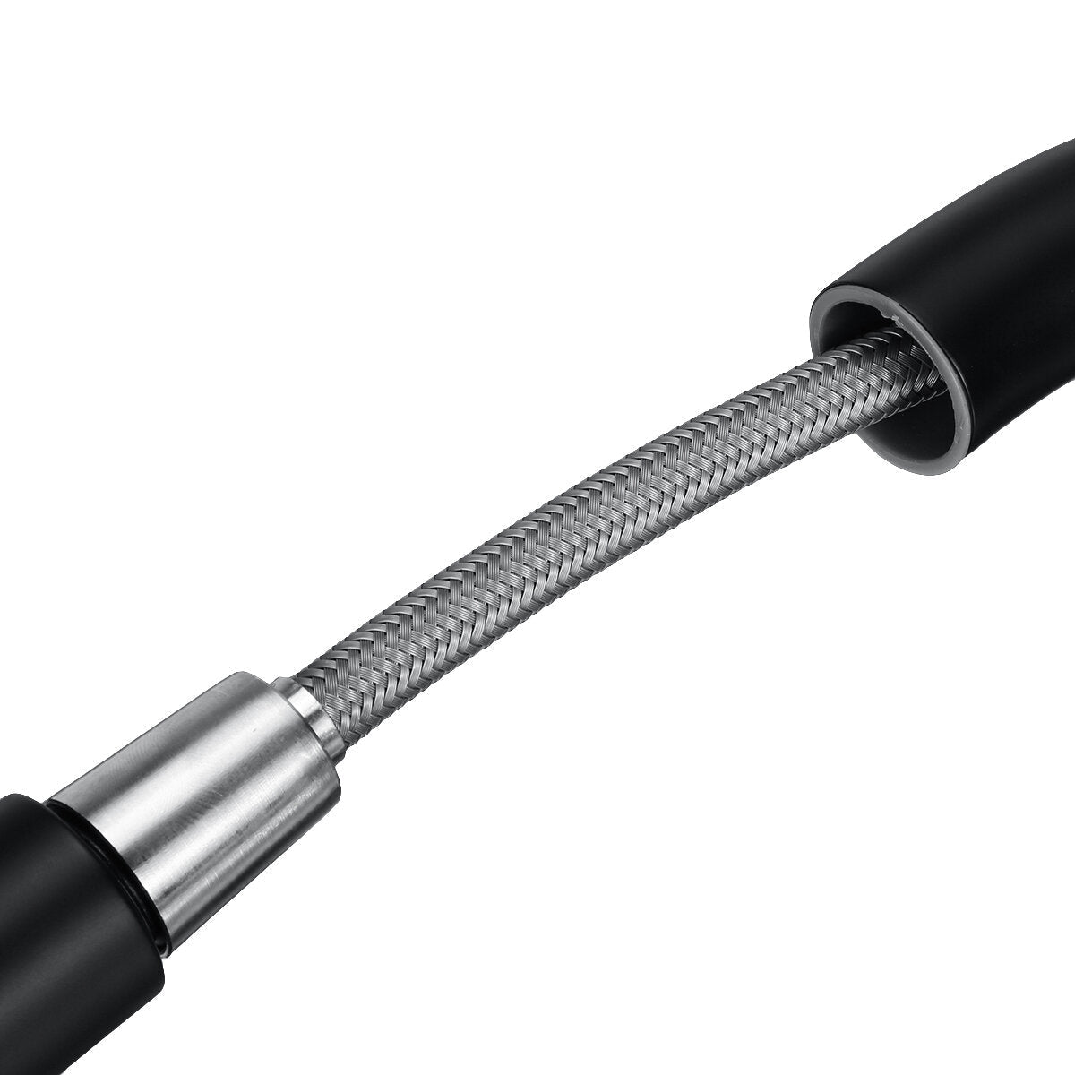 304 Stainless Steel Kitchen Pull Out Faucet Sprayer Black Paint Double-Feed Pipe Sensor Tap Thin Head Stretch