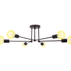 Modern Pendant Lamp Ceiling Light Chandelier Vintage 6 Heads Sockets Holder