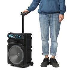 High Power Bluetooth Sound Square Loud Speaker 12 inch 50W Outdoor Singing Subwoofer with HD Mic