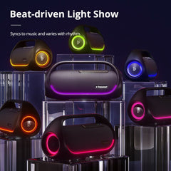 Bluetooth Speaker Colorful Light 10800mAh Large Battery 60W Support NFC Connection TF Card Outdoor Party Speaker