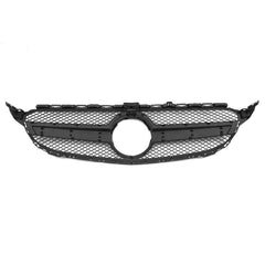 Black AMG C63 Style Grill Grille For Mercedes Benz With Camera