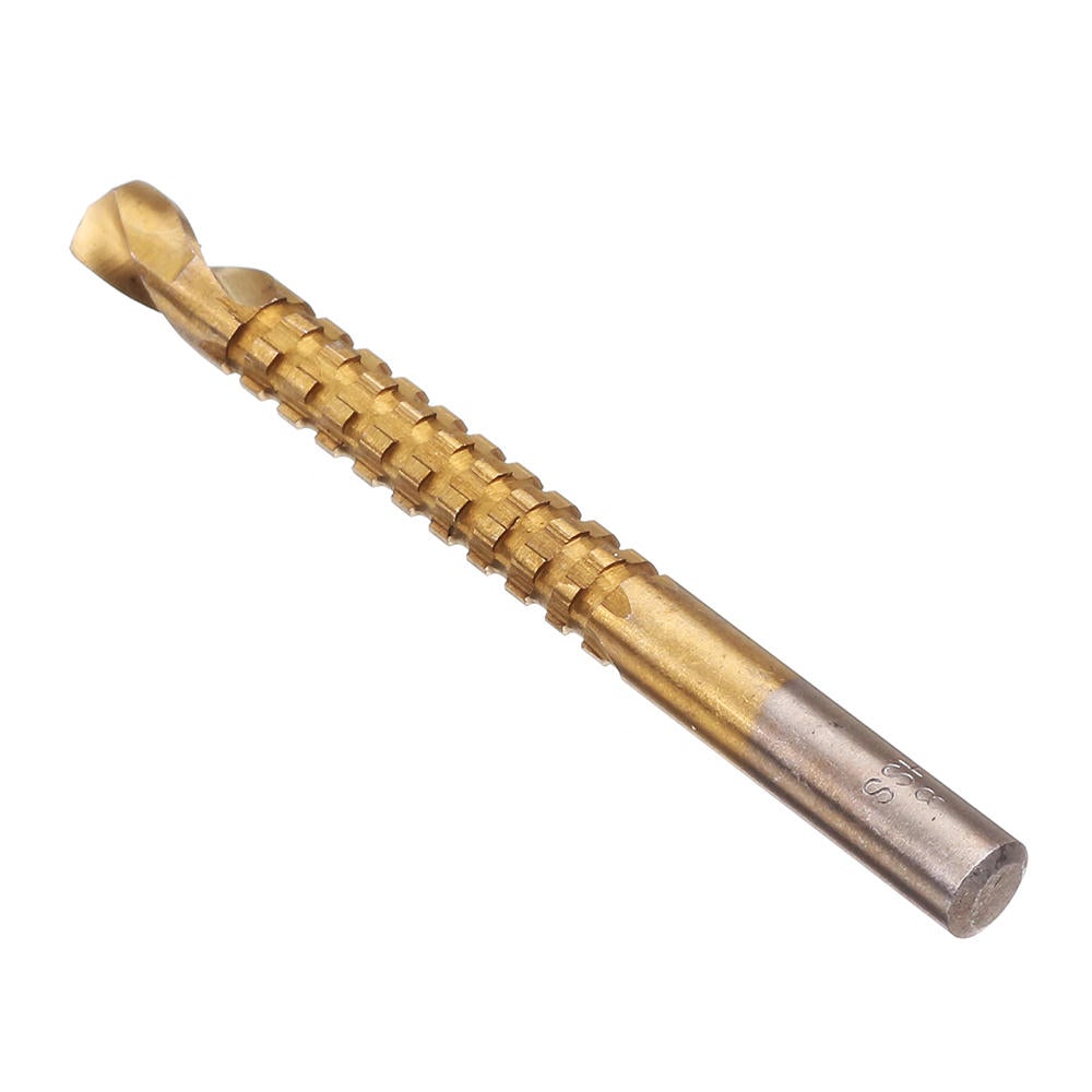 10pcs 3-13mm HSS Titanium Coated Twist Drill Bit Set Wood Metal Cutting Groove