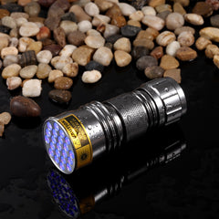 21LEDs 400nm Violet UV LED Flashlight Fluorescence Sterilization Banknote Detection Pen