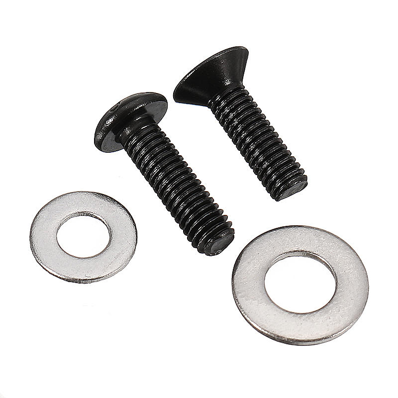 M3CH8 M3 Carbon Steel Hex Socket Flat Head Button Head Screws Flat Washers Assortment 180pcs