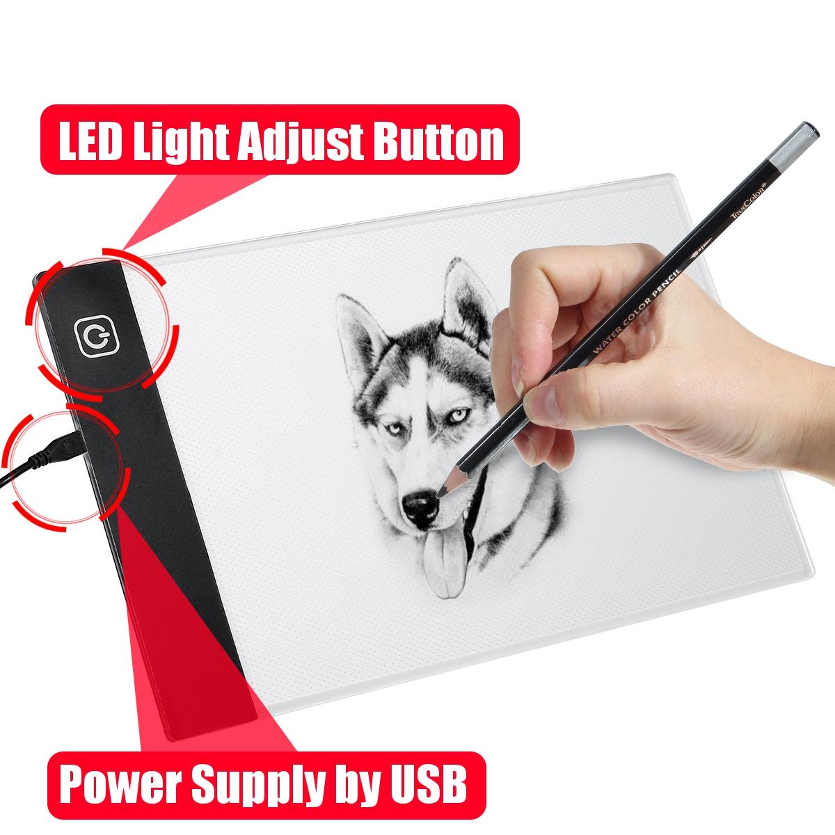 LED Art Craft Drawing Copy Tracing Tattoo LED Light Box Board Pad Thin with USB Cable Paintings Graphics Tablet