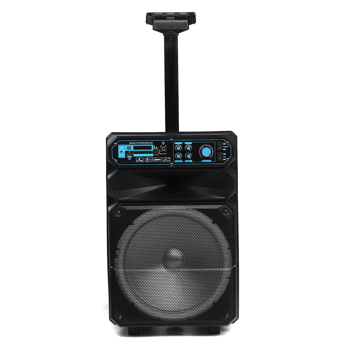 High Power Bluetooth Sound Square Loud Speaker 12 inch 50W Outdoor Singing Subwoofer with HD Mic