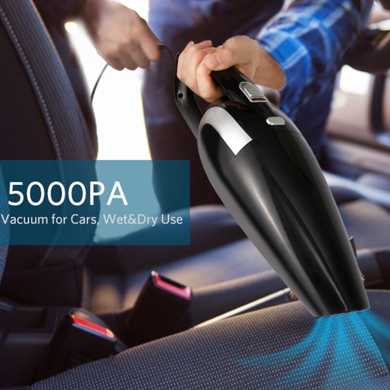Portable Mini Heavy Dust Design Vacuum Cleaner 5500Pa Strong SuctionDry Wet Dust Clean for Home Car Dust Busters
