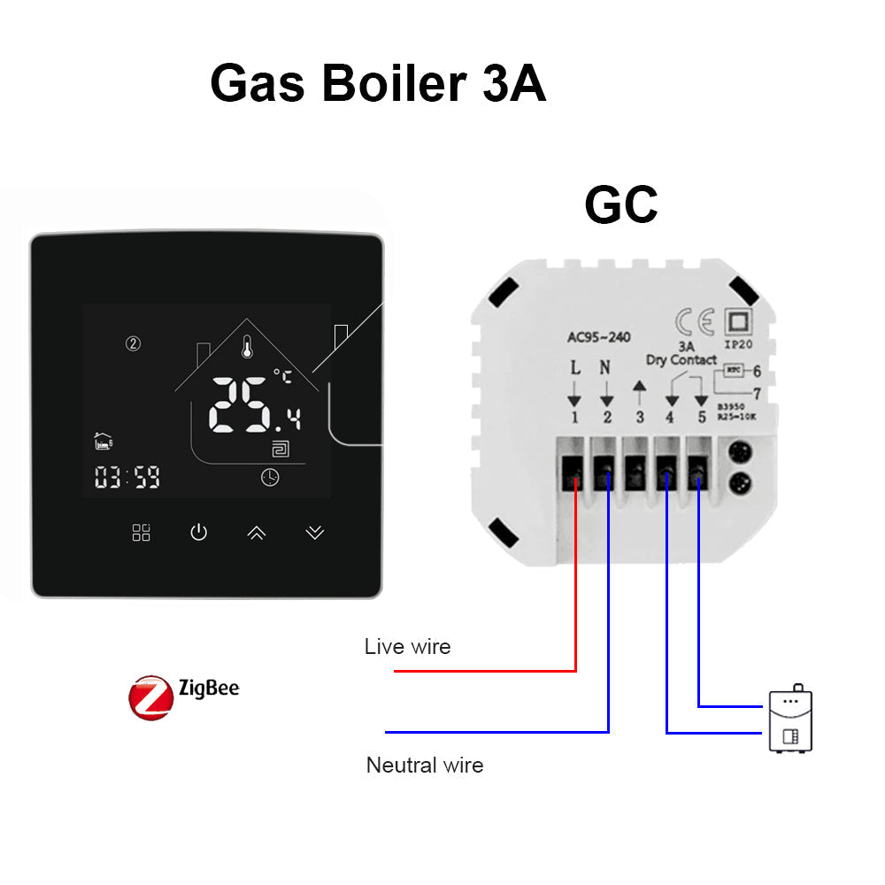 Electric Floor Heating Room Thermostat Water Gas Boiler Smart WiFi / Indoor Thermoregulator Works With Google Smart Life