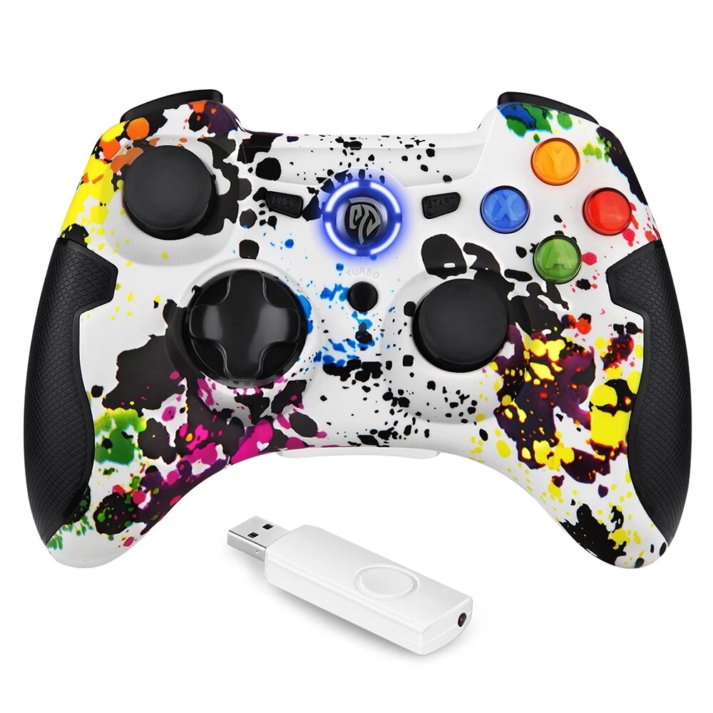 Wireless Gamepad Joystick Dual Vibration TURBO Controller For PS3 Android Phone TV Box Window PC