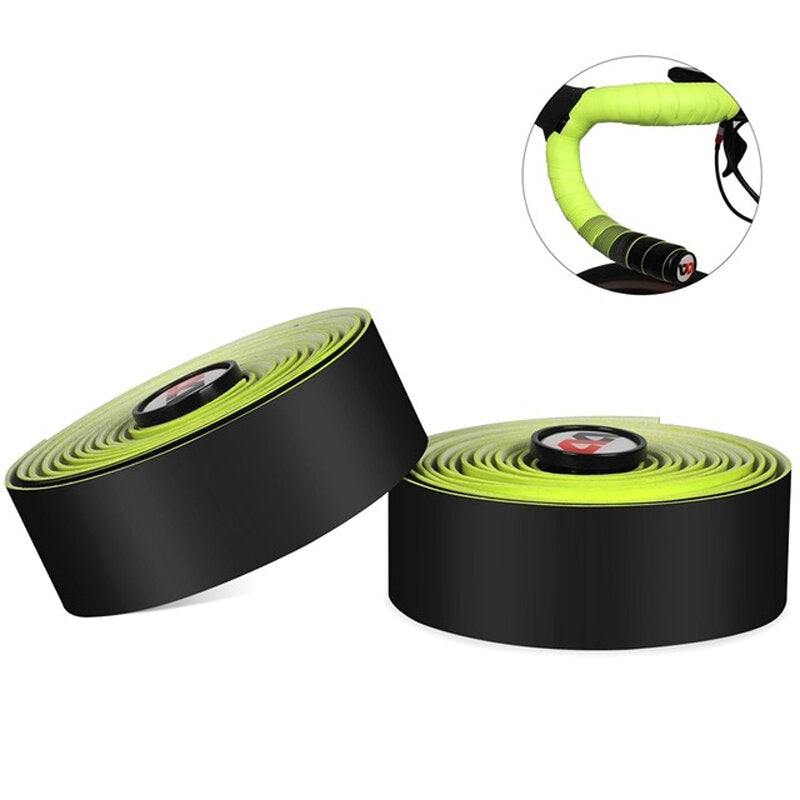 2PCS Multifunctional Bicycle Handlebar Tape EVA Belt With 2 Bar Plugs Anti-slip Soft MTB Road Bike Handlebar Tape