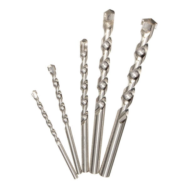 5pcs 4/5/6/8/10mm Hard Alloy Round Shank Hammer Drill Bit Masonry Bits