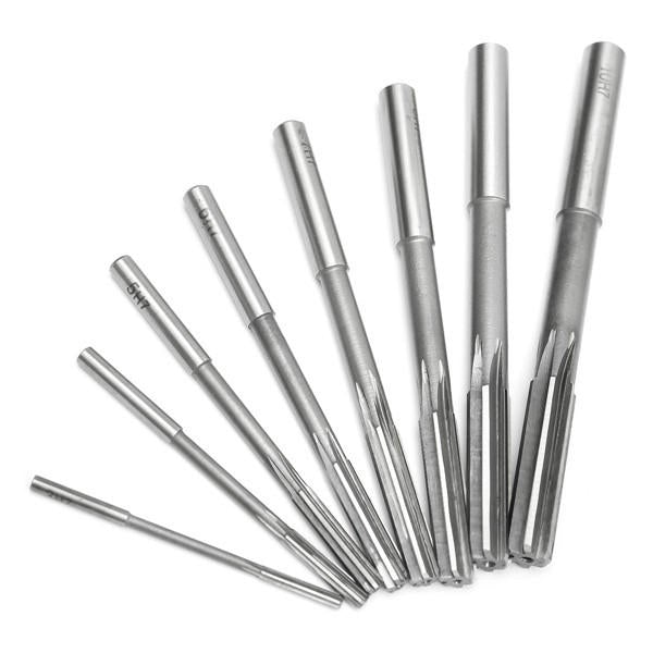 8pcs 3/4/5/6/7/8/9/10mm HSS Straight Shank Chucking Reamer Set Milling Cutter Tool