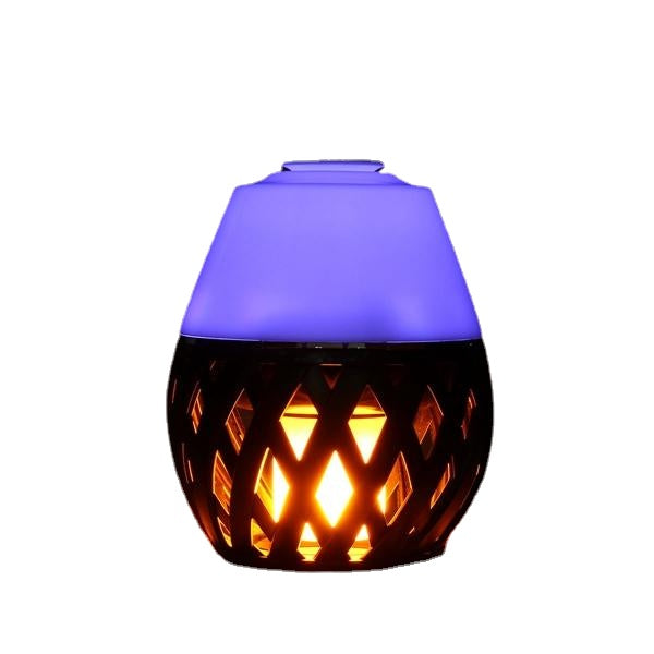 Colorful LED Torch Flame Flicker Night Light Humidifier Aroma Oil Diffuser Air Purifier