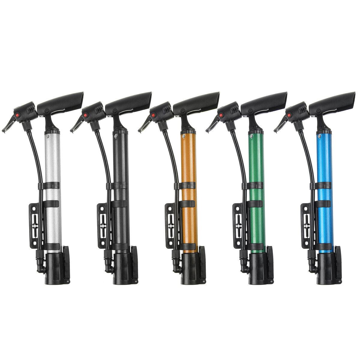 120PSI High Pressure Air Pump Alloy Floor Standing Bike Motorcycle Tyre Pump with Ball Pin