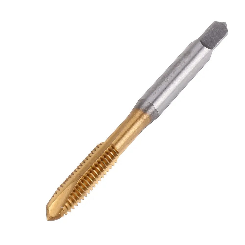 Titanium Coated Hand Tap HSS Metric Straight Flute Thread Screw Tap