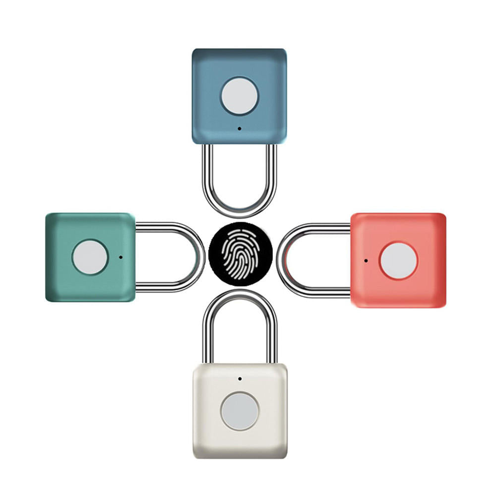USB Rechargeable Smart Fingerprint Padlock Door Lock Waterproof Keyless Anti Theft Travel Luggage Drawer Safety Lock from