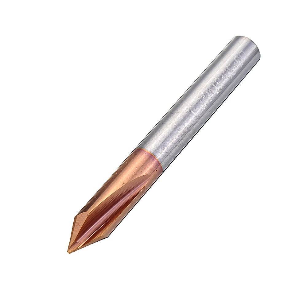 3 Flutes 90 Degree AlTiN Coating Chamfer Mill HRC55 2-8mm Tungsten Steel Milling Cutter