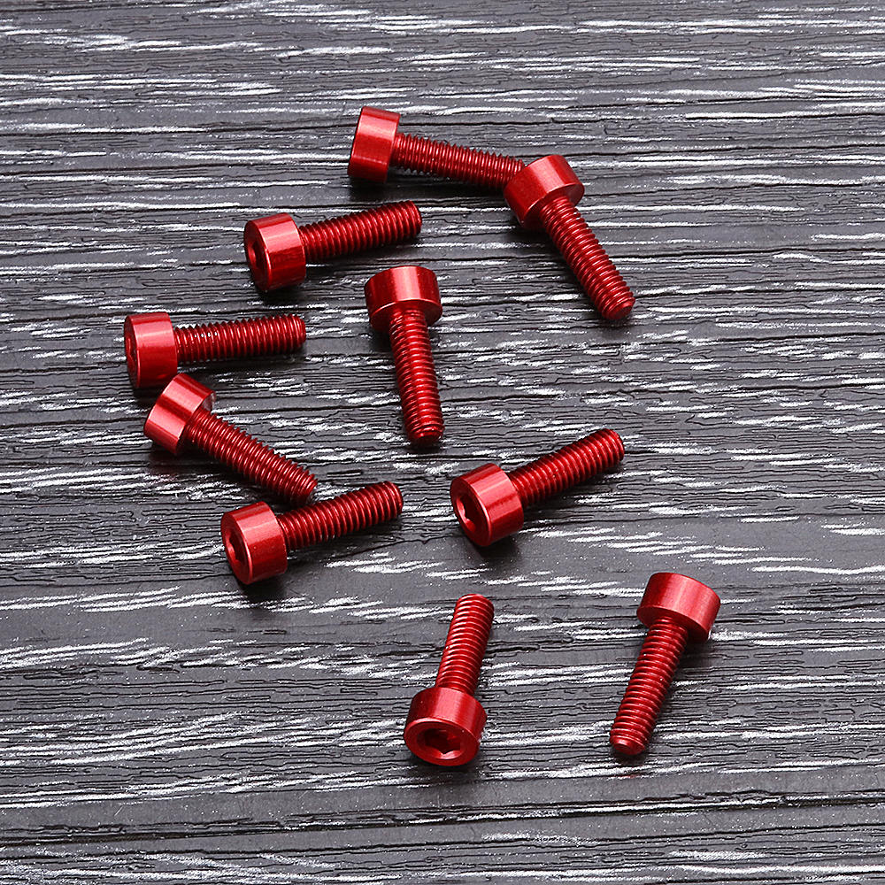 10Pcs M310mm Hex Socket Screw M3 Cap Head Bolt 7075 Aluminum Alloy Multicolor