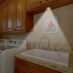 6PCS LED Wireless Cabinet Light Kitchen Counter Under Touch Closets Lighting Puck Lamp with Remote Control
