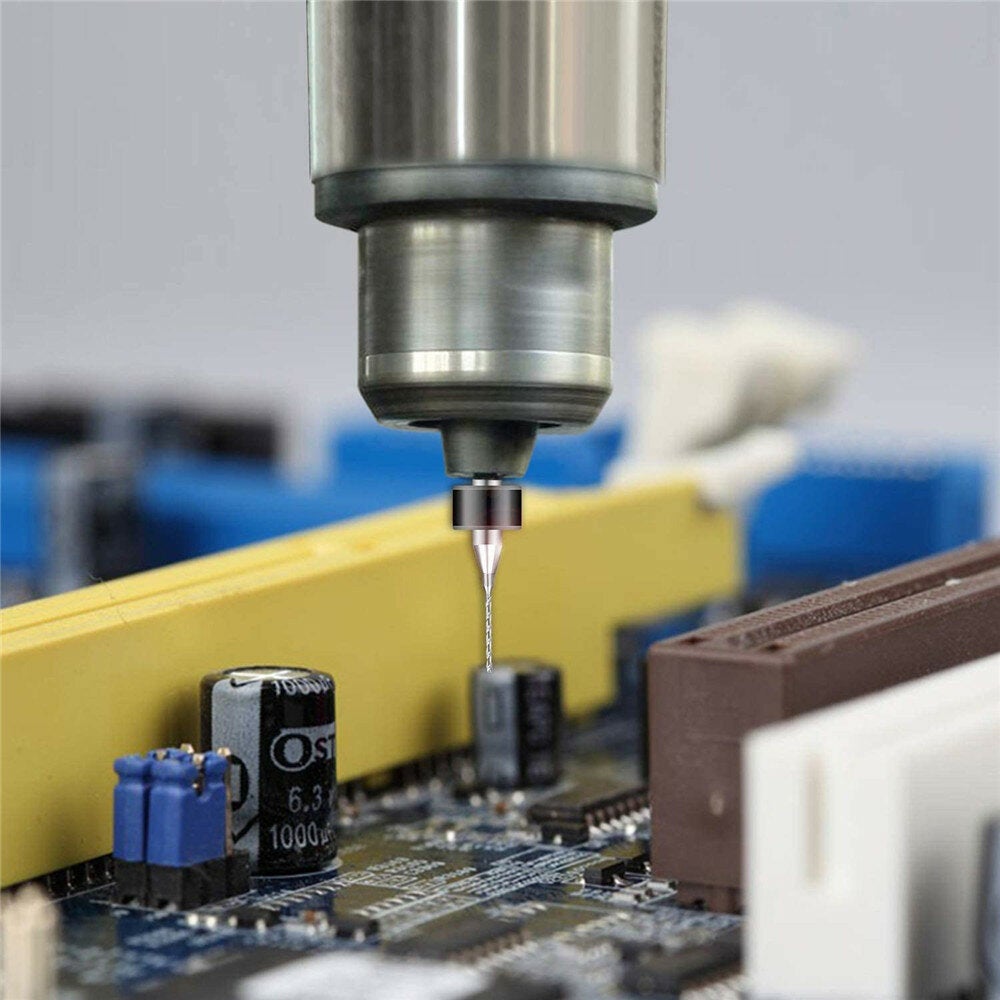 50pcs PCB Drill Bits Set 0.3mm-1.2mm Spiral Flute Carbide for Jewelry CNC Engraving Print Circuit Board Stone Dremel