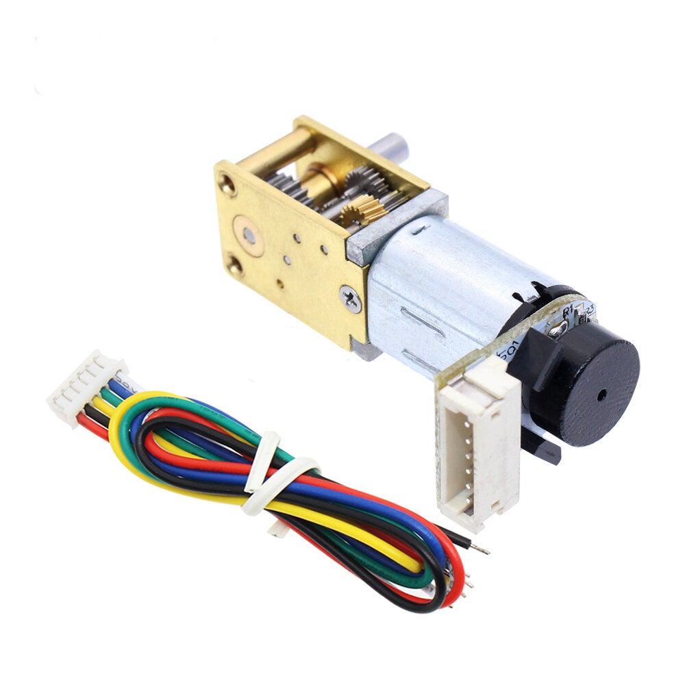 Gear Motor DC 12V Encoding Worm Geared Motor