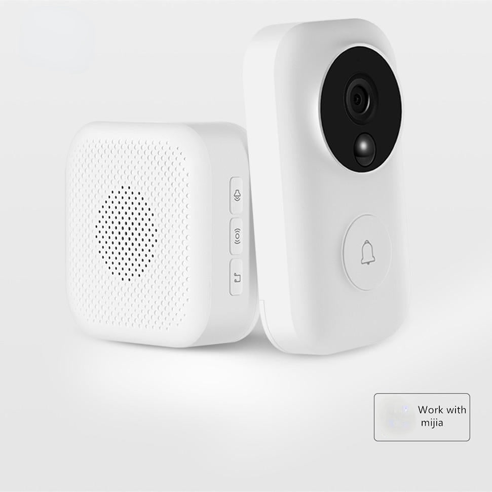 Smart AI Face Identification 720P Video Doorbell Set with Doorbell Receiver 4 LED IR Night Vision Motion-Detection Doorbell SMS Intercom