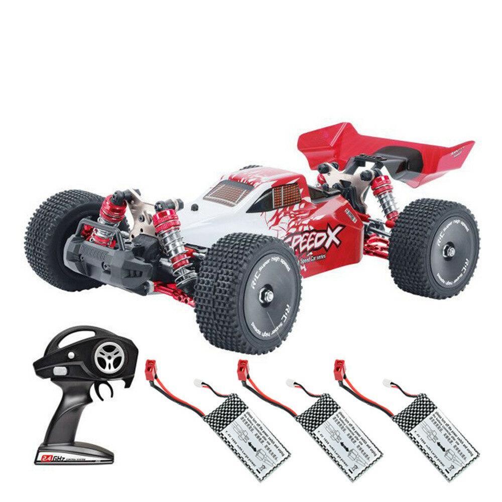 RTR with Two/Three Battery 1/14 2.4G 4WD 60km/h Metal Chassis RC Car Full Proportional Vehicles Model