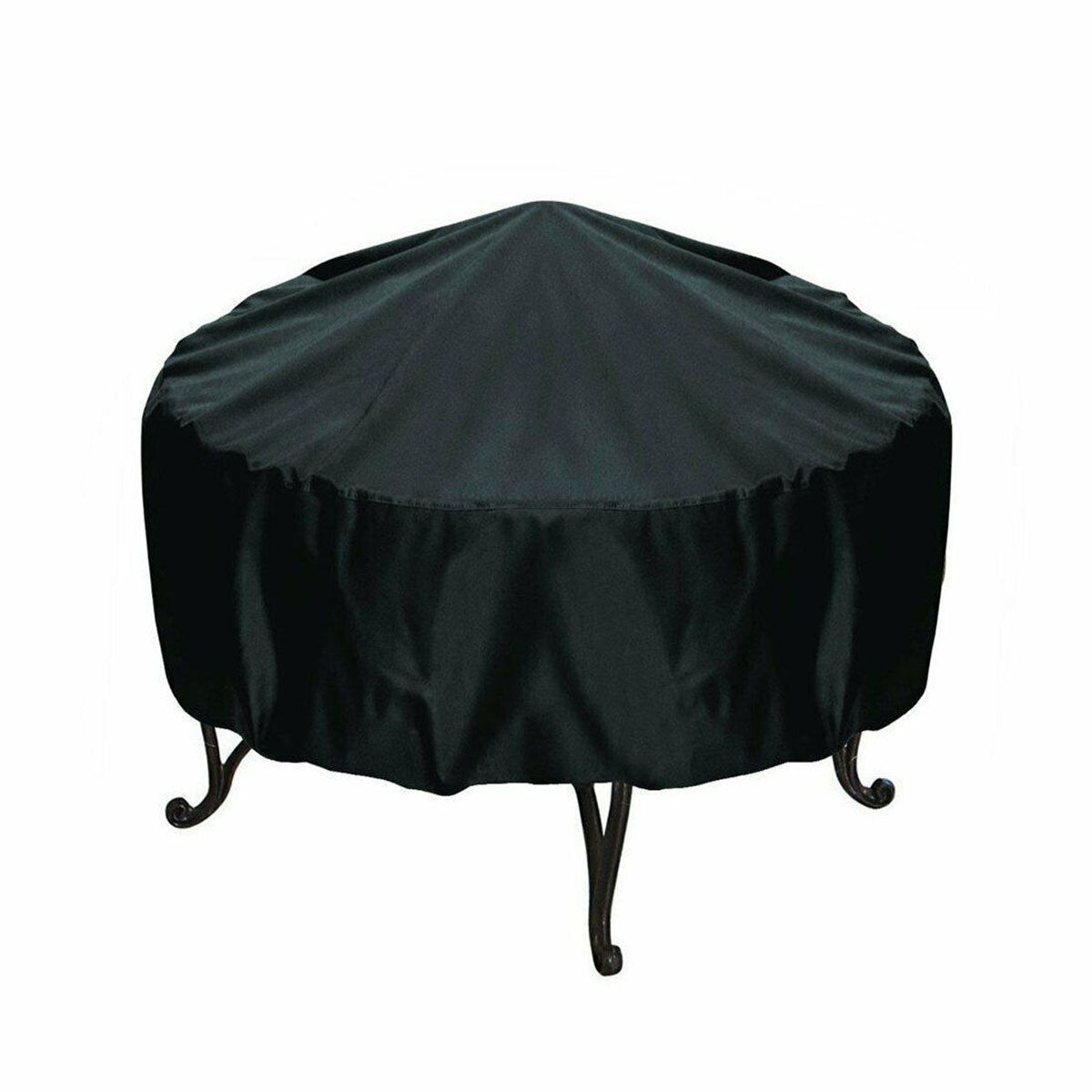Outdoor Garden BBQ Grill Cover Rainproof Dustproof UV Resistant Round Grill Cover Round Table Protective Cover