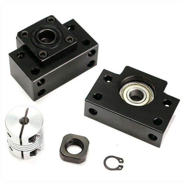 600mm Ball Screw with BK12 BF12 Supports and 6.35x10mm Coupler for CNC