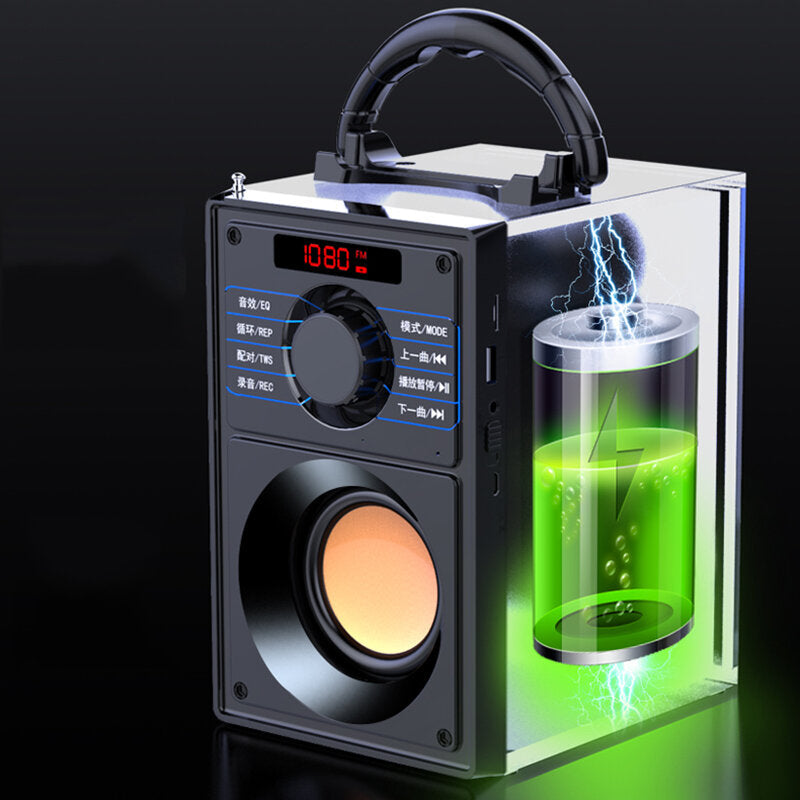 Outdoor Wireless Bluetooth Speaker Portable Column 3D Stereo Subwoofer Bass 5W Party Home Speakers Sound Box Support FM Radio AUX