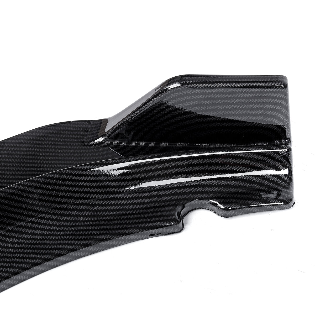 3Pcs Carbon Fiber Look Car Front Bumper Splitter Lip Diffuser Body Kit Spoiler Guard Protection