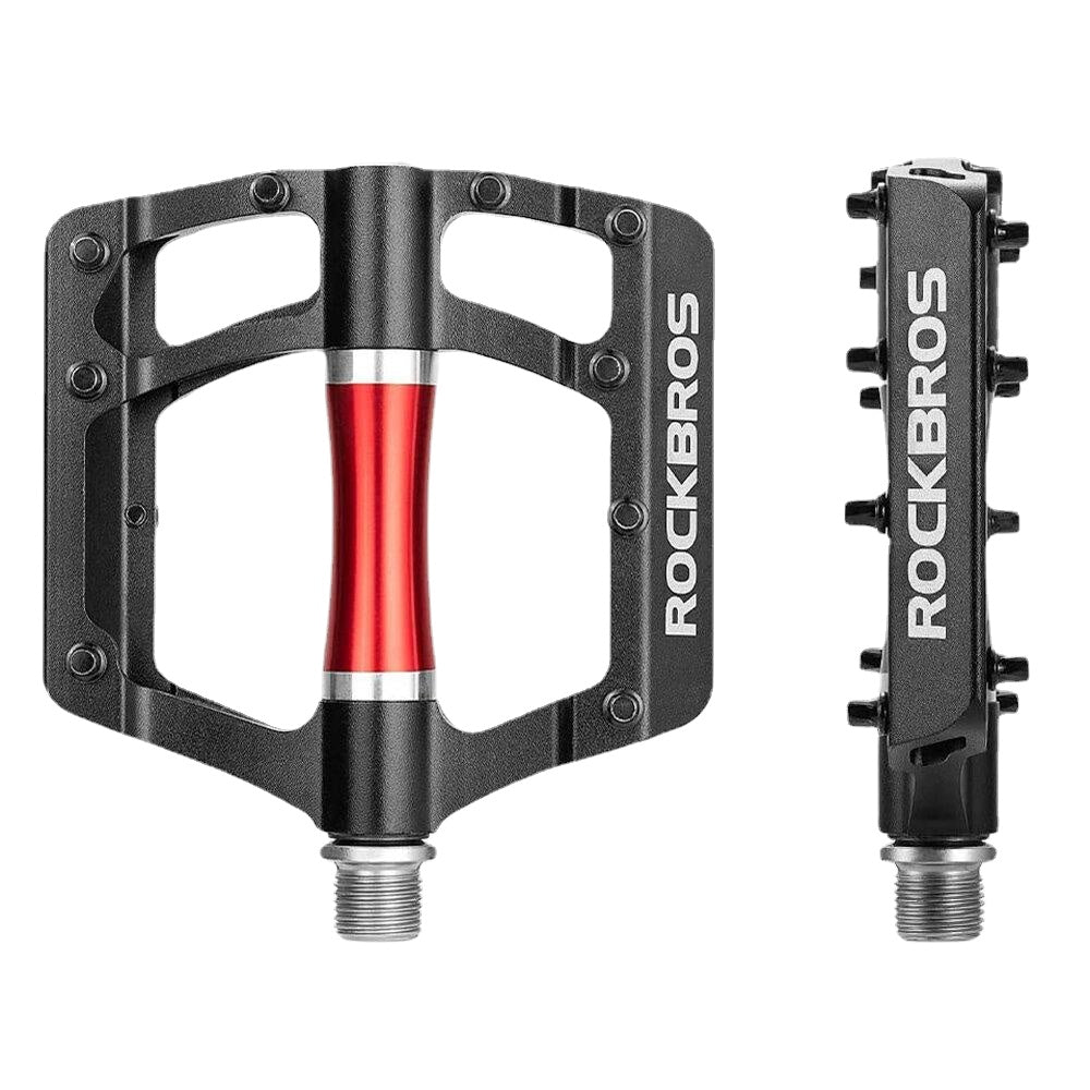 Bike Pedals Flat Aluminum 9/16" Non-Slip Sealed Bearing Cleats Alloy