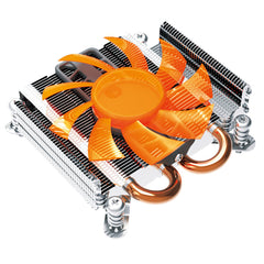 PC cooler 27mm Ultra-Thin Computer CPU Cooler 2 Heatpipes 80mm Mute Radiator Socket Intel 775 115x CPU Cooler For HTPC 1U Mini Case AIO Server