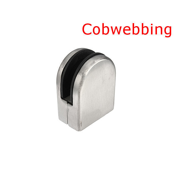 2Pcs Stainless Steel 304 Glass Clip Clamp Holder Flat for Handrail Window