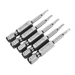 5pcs 2.0 50mm 1/4 Inch Hex Magnetic Triangle Screwdriver Bits Set