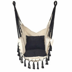 Tassel Hammock Chair With Rod Outdoor Indoor Dormitory Bedroom Yard Travel Camping For Child Adult Swinging Single Safety Chair Hammock