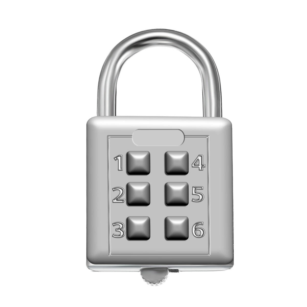6 Digit Push Button Combination Padlock Travel Suitcase Luggage Lock