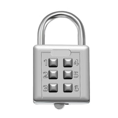 6 Digit Push Button Combination Padlock Travel Suitcase Luggage Lock
