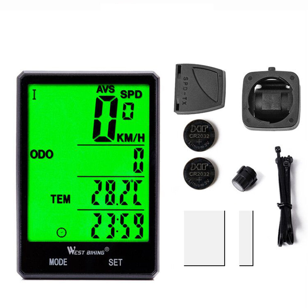 Bicycle Computer Backlight Wireless Waterproof Digital Bike Speedometer Odometer With Bike Stopwatch