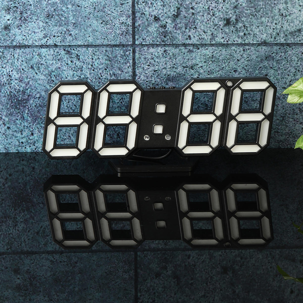 Large Modern Design Digital Led Wall Clock Watches 24 Or 12-Hour Display