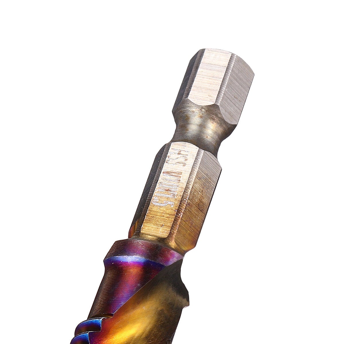 6pcs M3-M10 Combination Drill Tap Bit Hex Shank Blue Coated Deburr Countersink Bits Screw Thread Metric