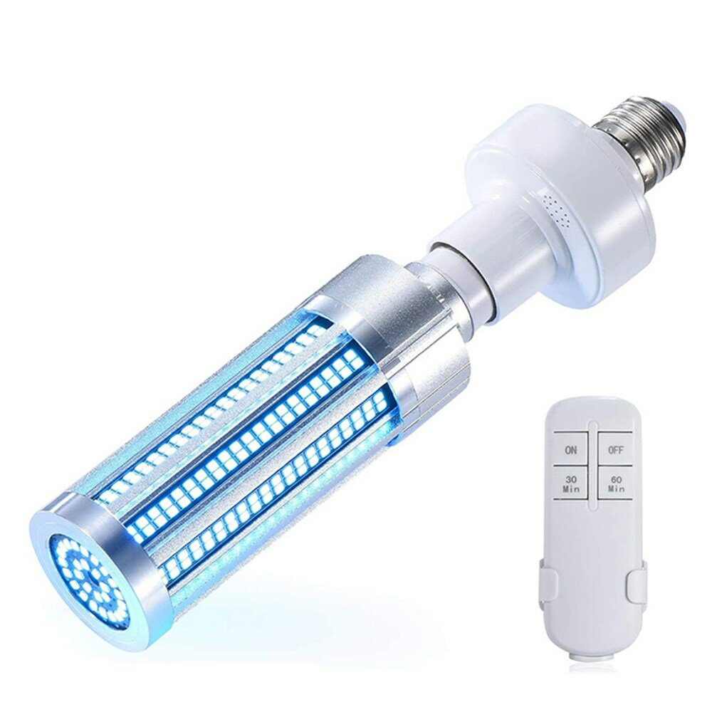 60W 220V UV Sterilizer Lamp LED UVC Bulb Remote Control Disinfection Light Sterilizer Ozone Kill Bacteria Mites