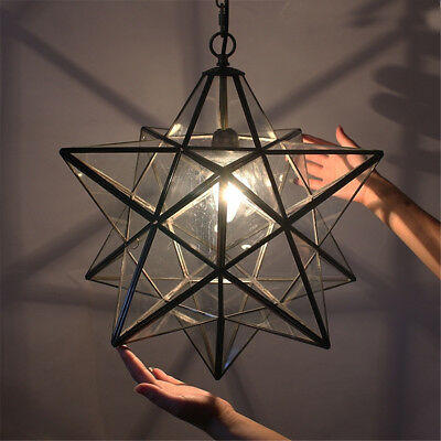 Star Glass Pendant Light Chandelier Light Modern Ceiling Lamp Fixture Decor